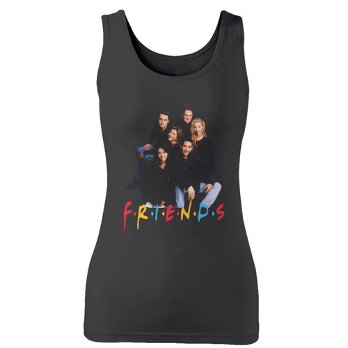 High quality print of this slim fit friends photo women tank top will turn heads. And bystanders won't be disappointed - the racerback cut looks good one any woman's shoulders.