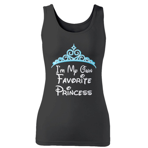 High quality print of this slim fit im my own favorite princess women tank top will turn heads. And bystanders won't be disappointed - the racerback cut looks good one any woman's shoulders.