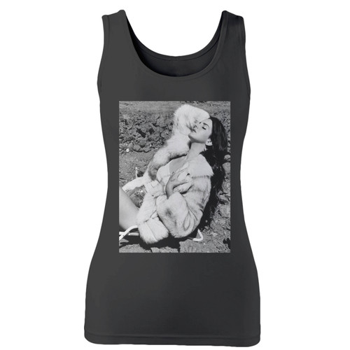 High quality print of this slim fit lana del rey music rap women tank top will turn heads. And bystanders won't be disappointed - the racerback cut looks good one any woman's shoulders.