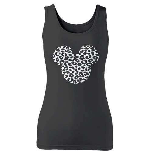 High quality print of this slim fit mickey mouse cheetah women tank top will turn heads. And bystanders won't be disappointed - the racerback cut looks good one any woman's shoulders.