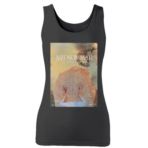 High quality print of this slim fit midsommar let the festivities begin women tank top will turn heads. And bystanders won't be disappointed - the racerback cut looks good one any woman's shoulders.
