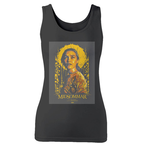 High quality print of this slim fit midsommar movie women tank top will turn heads. And bystanders won't be disappointed - the racerback cut looks good one any woman's shoulders.