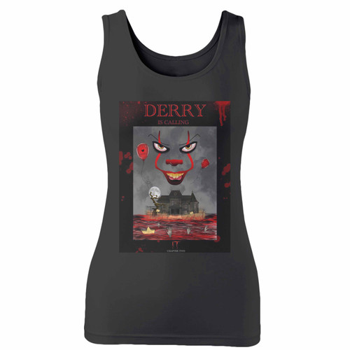 High quality print of this slim fit my derry is calling women tank top will turn heads. And bystanders won't be disappointed - the racerback cut looks good one any woman's shoulders.