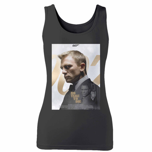 High quality print of this slim fit no time to die james bond 007 women tank top will turn heads. And bystanders won't be disappointed - the racerback cut looks good one any woman's shoulders.