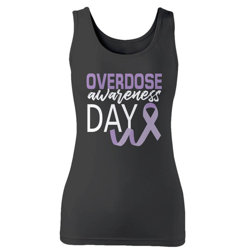 High quality print of this slim fit overdose awareness day 1 women tank top will turn heads. And bystanders won't be disappointed - the racerback cut looks good one any woman's shoulders.
