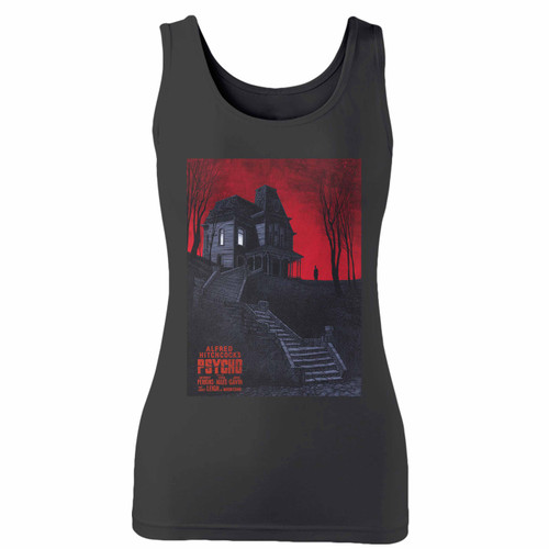 High quality print of this slim fit psycho movie women tank top will turn heads. And bystanders won't be disappointed - the racerback cut looks good one any woman's shoulders.