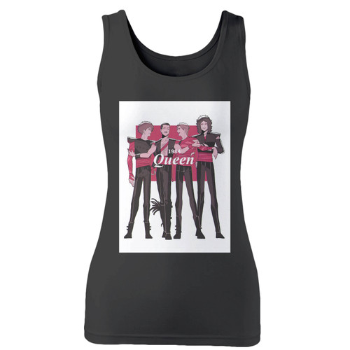High quality print of this slim fit queen 1984 women tank top will turn heads. And bystanders won't be disappointed - the racerback cut looks good one any woman's shoulders.