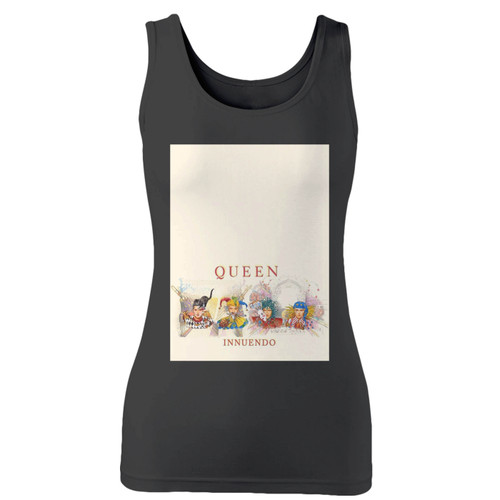 High quality print of this slim fit queen innuendo women tank top will turn heads. And bystanders won't be disappointed - the racerback cut looks good one any woman's shoulders.
