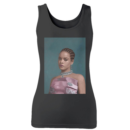 High quality print of this slim fit rihanna music art women tank top will turn heads. And bystanders won't be disappointed - the racerback cut looks good one any woman's shoulders.