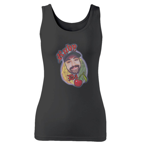 High quality print of this slim fit ripe for the season ruby da cherry women tank top will turn heads. And bystanders won't be disappointed - the racerback cut looks good one any woman's shoulders.