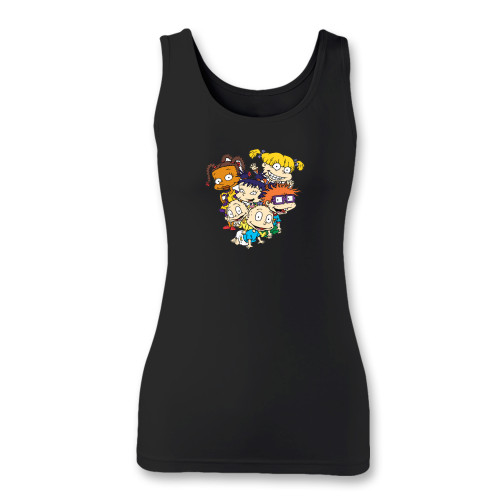 High quality print of this slim fit rugrats art women tank top will turn heads. And bystanders won't be disappointed - the racerback cut looks good one any woman's shoulders.