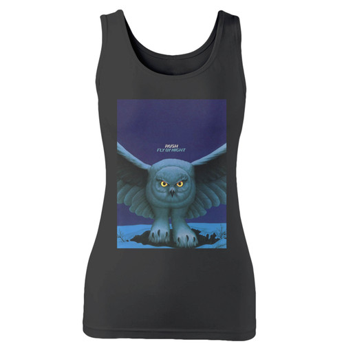 High quality print of this slim fit rush fly by night women tank top will turn heads. And bystanders won't be disappointed - the racerback cut looks good one any woman's shoulders.