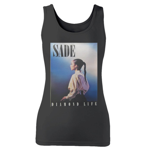 High quality print of this slim fit sade diamond life inspired women tank top will turn heads. And bystanders won't be disappointed - the racerback cut looks good one any woman's shoulders.