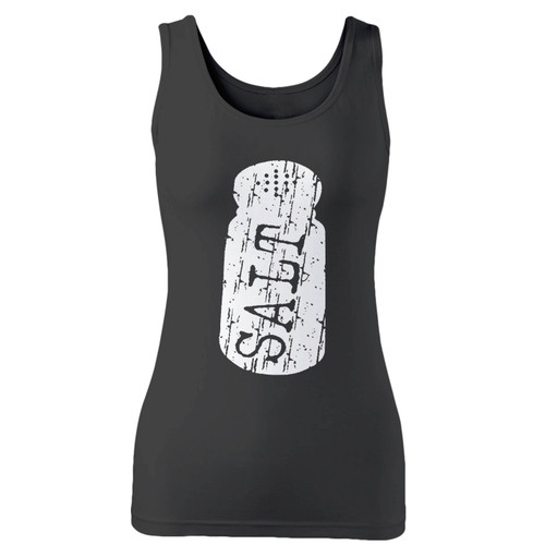 High quality print of this slim fit salt pepper peppa 2 women tank top will turn heads. And bystanders won't be disappointed - the racerback cut looks good one any woman's shoulders.