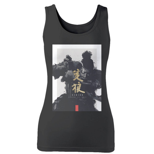 High quality print of this slim fit sekiro shadows die twice dark smoke women tank top will turn heads. And bystanders won't be disappointed - the racerback cut looks good one any woman's shoulders.