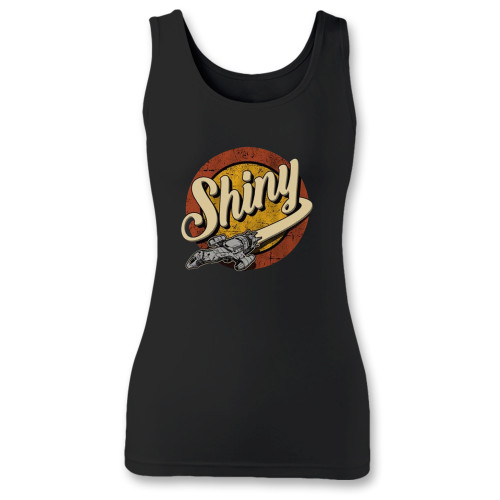 High quality print of this slim fit shiny women tank top will turn heads. And bystanders won't be disappointed - the racerback cut looks good one any woman's shoulders.