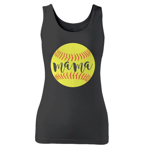 High quality print of this slim fit softball mama women tank top will turn heads. And bystanders won't be disappointed - the racerback cut looks good one any woman's shoulders.