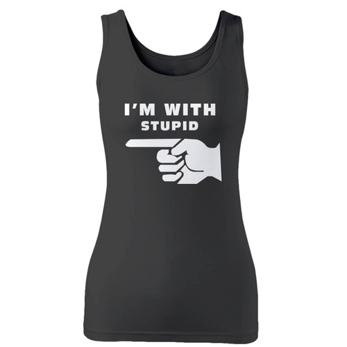 High quality print of this slim fit south park heidi turner im with stupid funny quote women tank top will turn heads. And bystanders won't be disappointed - the racerback cut looks good one any woman's shoulders.