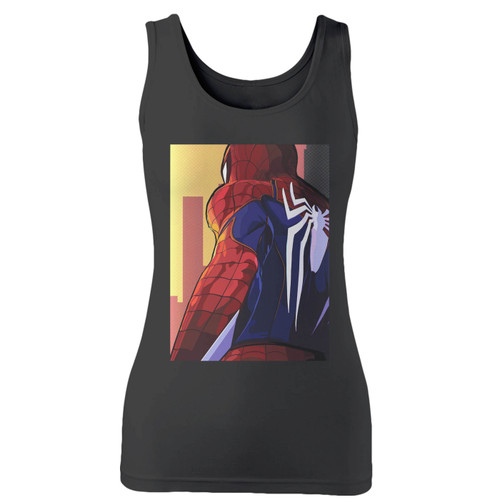 High quality print of this slim fit spider man marvel comic women tank top will turn heads. And bystanders won't be disappointed - the racerback cut looks good one any woman's shoulders.
