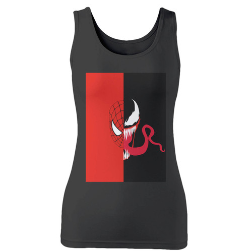 High quality print of this slim fit spiderman venom women tank top will turn heads. And bystanders won't be disappointed - the racerback cut looks good one any woman's shoulders.