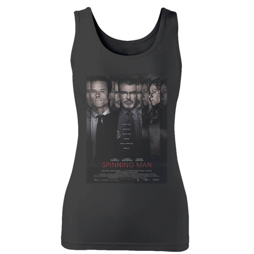 High quality print of this slim fit spinning man movie women tank top will turn heads. And bystanders won't be disappointed - the racerback cut looks good one any woman's shoulders.