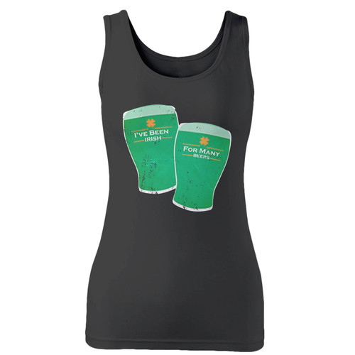High quality print of this slim fit st patricks day funny irish drinking women tank top will turn heads. And bystanders won't be disappointed - the racerback cut looks good one any woman's shoulders.