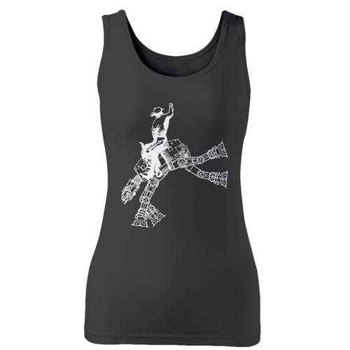 High quality print of this slim fit star wars at at cowboy parody women tank top will turn heads. And bystanders won't be disappointed - the racerback cut looks good one any woman's shoulders.
