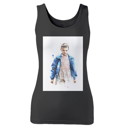 High quality print of this slim fit stranger things eleven netflix tv series horror halloween women tank top will turn heads. And bystanders won't be disappointed - the racerback cut looks good one any woman's shoulders.