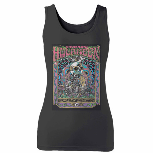High quality print of this slim fit suwannee hulaween 2016 women tank top will turn heads. And bystanders won't be disappointed - the racerback cut looks good one any woman's shoulders.