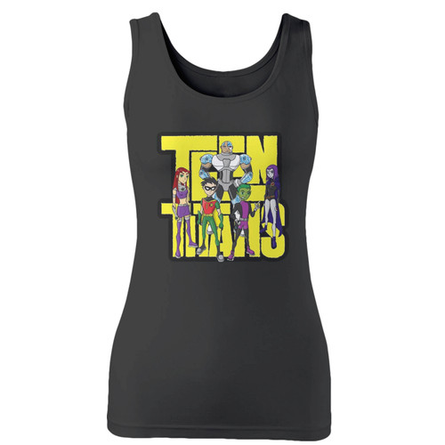 High quality print of this slim fit teen titans women tank top will turn heads. And bystanders won't be disappointed - the racerback cut looks good one any woman's shoulders.
