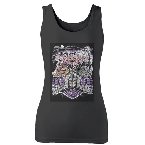 High quality print of this slim fit teenage mutant ninja turtles krang villlain women tank top will turn heads. And bystanders won't be disappointed - the racerback cut looks good one any woman's shoulders.