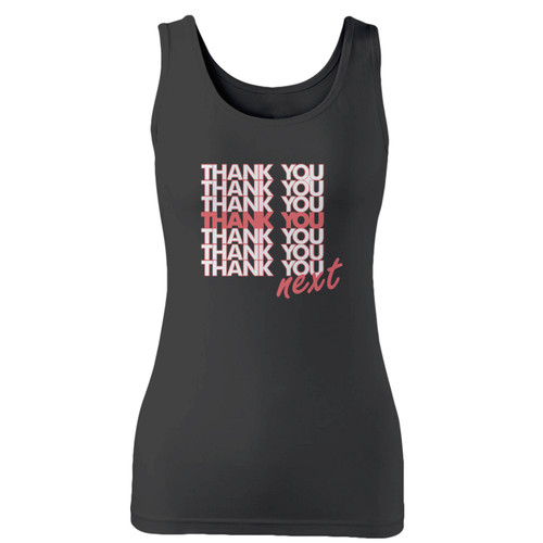 High quality print of this slim fit thank you next love ariana grande women tank top will turn heads. And bystanders won't be disappointed - the racerback cut looks good one any woman's shoulders.