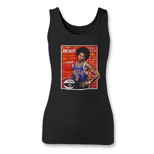 High quality print of this slim fit the answer ai basketball women tank top will turn heads. And bystanders won't be disappointed - the racerback cut looks good one any woman's shoulders.