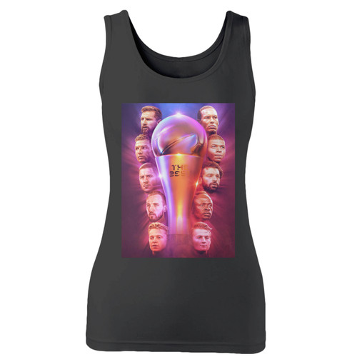 High quality print of this slim fit the best player football fifa women tank top will turn heads. And bystanders won't be disappointed - the racerback cut looks good one any woman's shoulders.