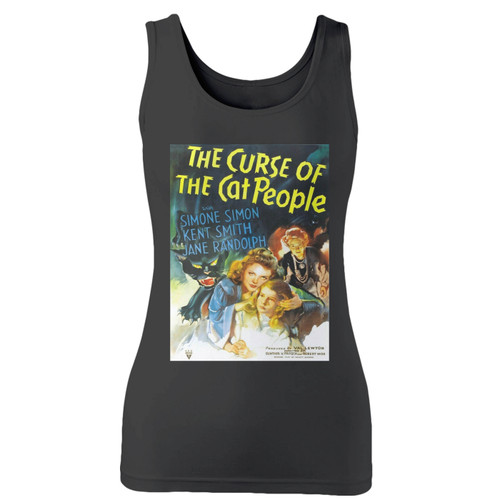 High quality print of this slim fit the curse of the cat people women tank top will turn heads. And bystanders won't be disappointed - the racerback cut looks good one any woman's shoulders.