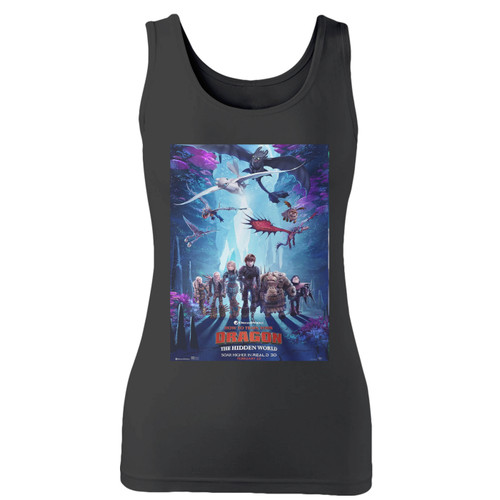 High quality print of this slim fit the hidden world 3 movie dragon women tank top will turn heads. And bystanders won't be disappointed - the racerback cut looks good one any woman's shoulders.