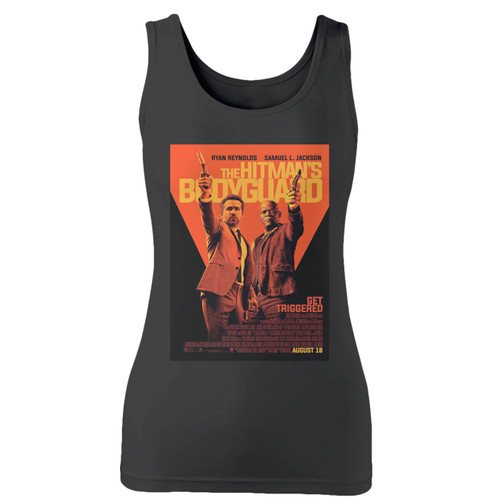 High quality print of this slim fit the hitman's bodyguard women tank top will turn heads. And bystanders won't be disappointed - the racerback cut looks good one any woman's shoulders.