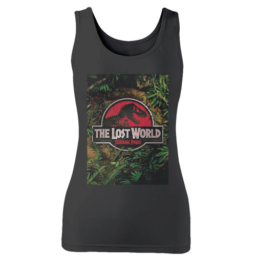 High quality print of this slim fit the lost world jurassic park women tank top will turn heads. And bystanders won't be disappointed - the racerback cut looks good one any woman's shoulders.