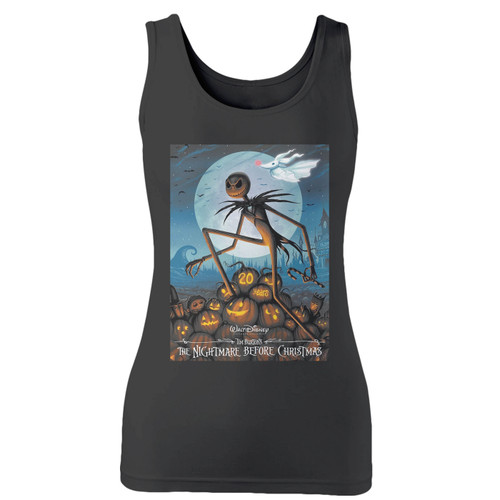 High quality print of this slim fit the nightmare before christmas image art women tank top will turn heads. And bystanders won't be disappointed - the racerback cut looks good one any woman's shoulders.