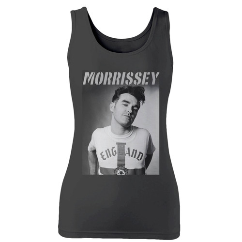 High quality print of this slim fit the smiths morrissey women tank top will turn heads. And bystanders won't be disappointed - the racerback cut looks good one any woman's shoulders.