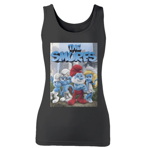 High quality print of this slim fit the smurfs 2 movie cover women tank top will turn heads. And bystanders won't be disappointed - the racerback cut looks good one any woman's shoulders.