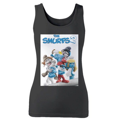 High quality print of this slim fit the smurfs 2 movie women tank top will turn heads. And bystanders won't be disappointed - the racerback cut looks good one any woman's shoulders.