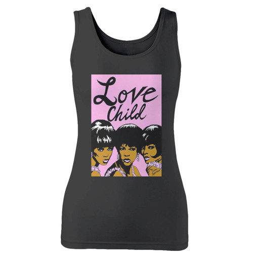 High quality print of this slim fit the supremes love child women tank top will turn heads. And bystanders won't be disappointed - the racerback cut looks good one any woman's shoulders.