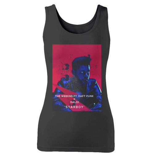 High quality print of this slim fit the weeknd ft daft punk starboy women tank top will turn heads. And bystanders won't be disappointed - the racerback cut looks good one any woman's shoulders.