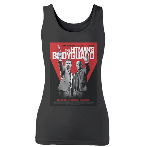 High quality print of this slim fit the hitman bodyguard movie women tank top will turn heads. And bystanders won't be disappointed - the racerback cut looks good one any woman's shoulders.