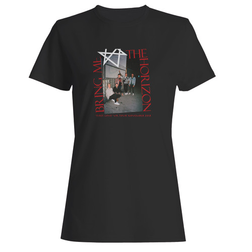 These are bring me the horizon first love tour 2019 logo women t shirt that are cute tied to the side or paired with a cardigan or jacket for a more styled look. So comfy and classic, they are sure to make your vacation extra magical.