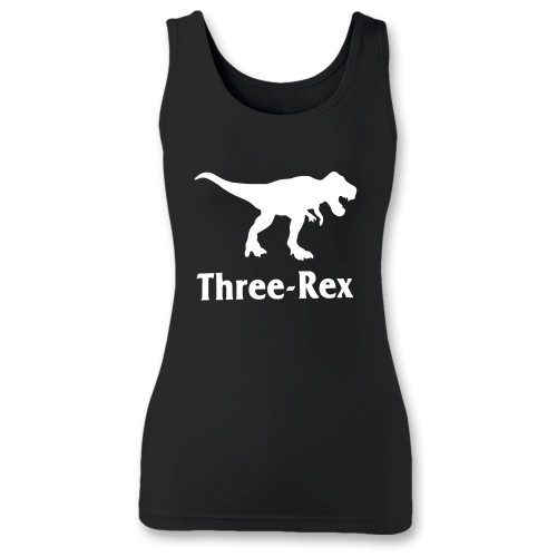 High quality print of this slim fit three-rex women tank top will turn heads. And bystanders won't be disappointed - the racerback cut looks good one any woman's shoulders. High quality print of this slim fit three-rex women tank top will turn heads. And bystanders won't be disappointed - the racerback cut looks good one any woman's shoulders.