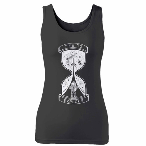 High quality print of this slim fit time to explore women tank top will turn heads. And bystanders won't be disappointed - the racerback cut looks good one any woman's shoulders.