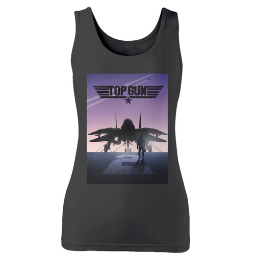 High quality print of this slim fit top gun 2 movie women tank top will turn heads. And bystanders won't be disappointed - the racerback cut looks good one any woman's shoulders.