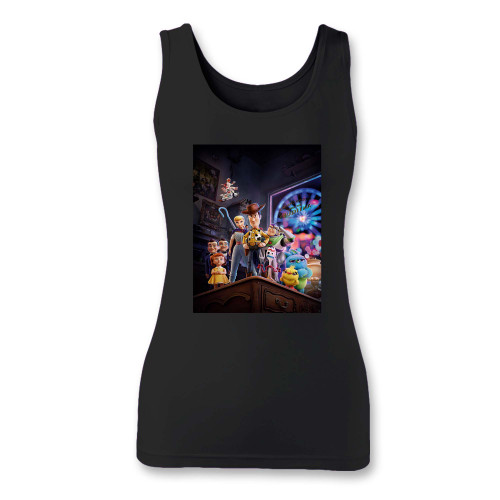 High quality print of this slim fit toy story 4 covers women tank top will turn heads. And bystanders won't be disappointed - the racerback cut looks good one any woman's shoulders.